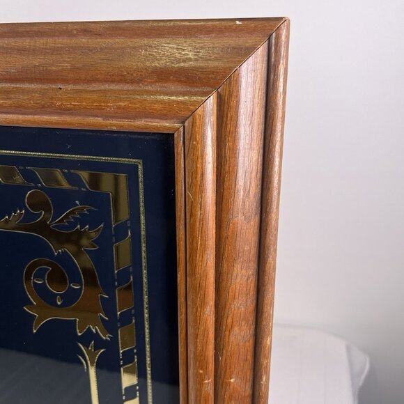 Vintage 80s Henry Weinhard’s Private Reserve Beer Mirror Bar Sign Gold Etched - Picture 6 of 9